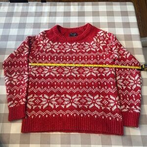 Red Snowflake Pattern Sweater